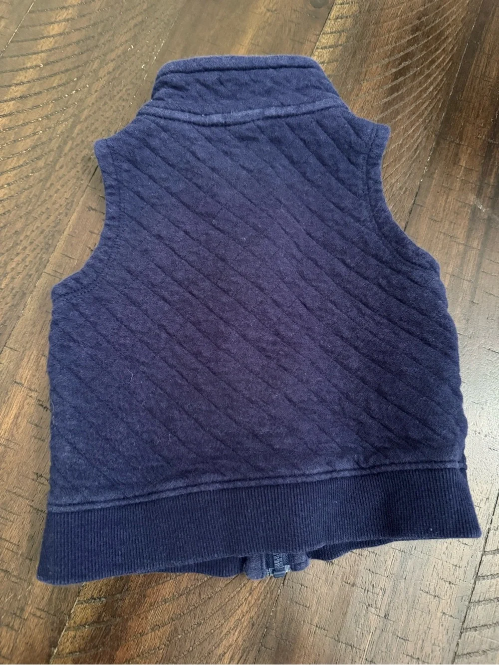 Baby Navy Quilted Zip Front Vest